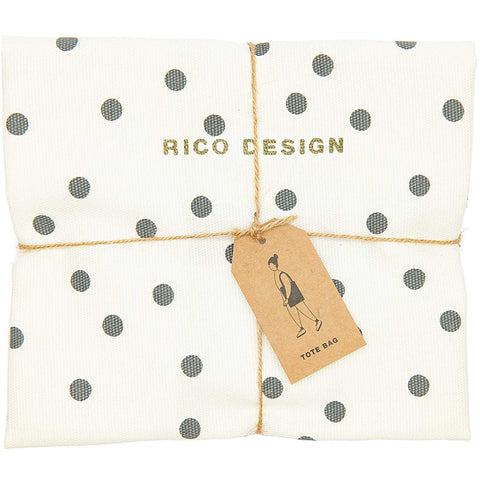 Rico Design 100% Cotton Canvas Tote Bag - Cream - My Yarnery Havant UK