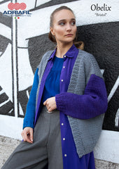 Adriafil Bristol Cardigan Pattern in Obelix Yarn