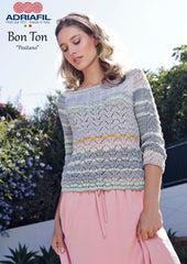 Adriafil Positano pullover pattern in Bon Ton yarn at My Yarnery Havant UK