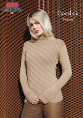 Adriafil Victoria Pullover pattern in Camelpiu yarn at My Yarnery Havant UK