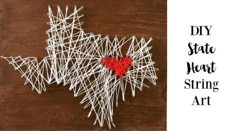 DIY state heart string art 