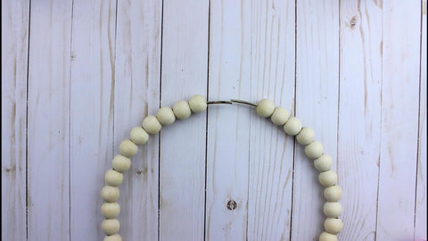 diy wood bead wreath