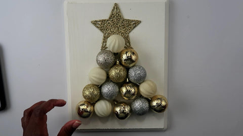 diy ornament christmas tree sign