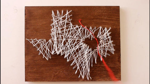 DIY state heart string art home decor project