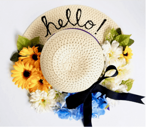 diy sun hat wreath