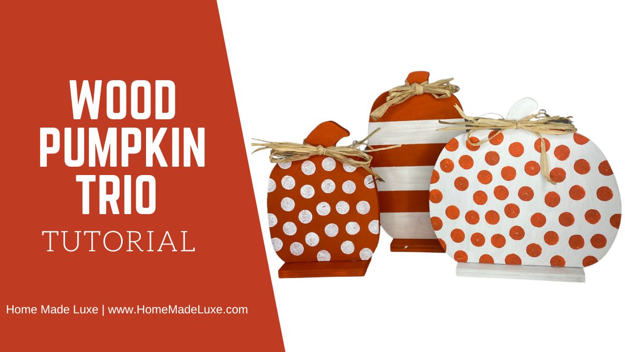 diy wood pumpkin trio tutorial