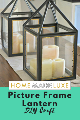 picture frame lantern diy project
