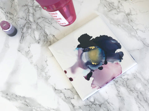 how to make alcohol ink coasters