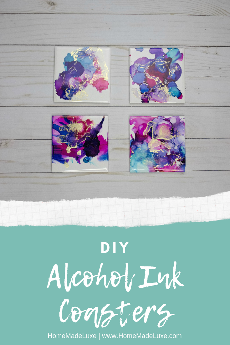 diy alcohol ink coasters tutorial