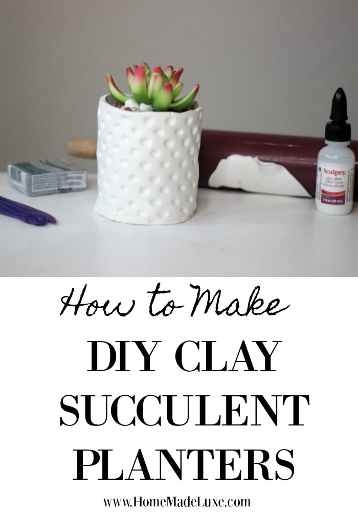 diy clay succulent planter