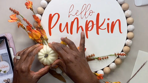 diy hello pumpkin fall decor tutorial