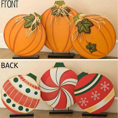 reversible pumpkin ornament sign