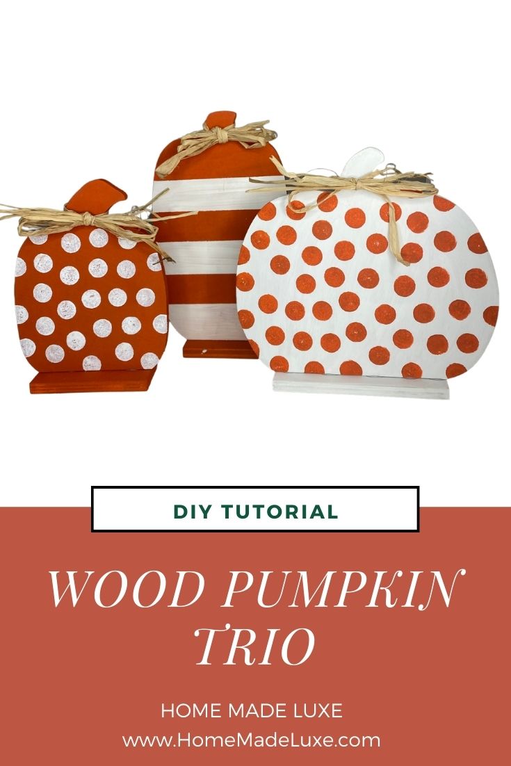 diy wood pumpkin trio tutorial