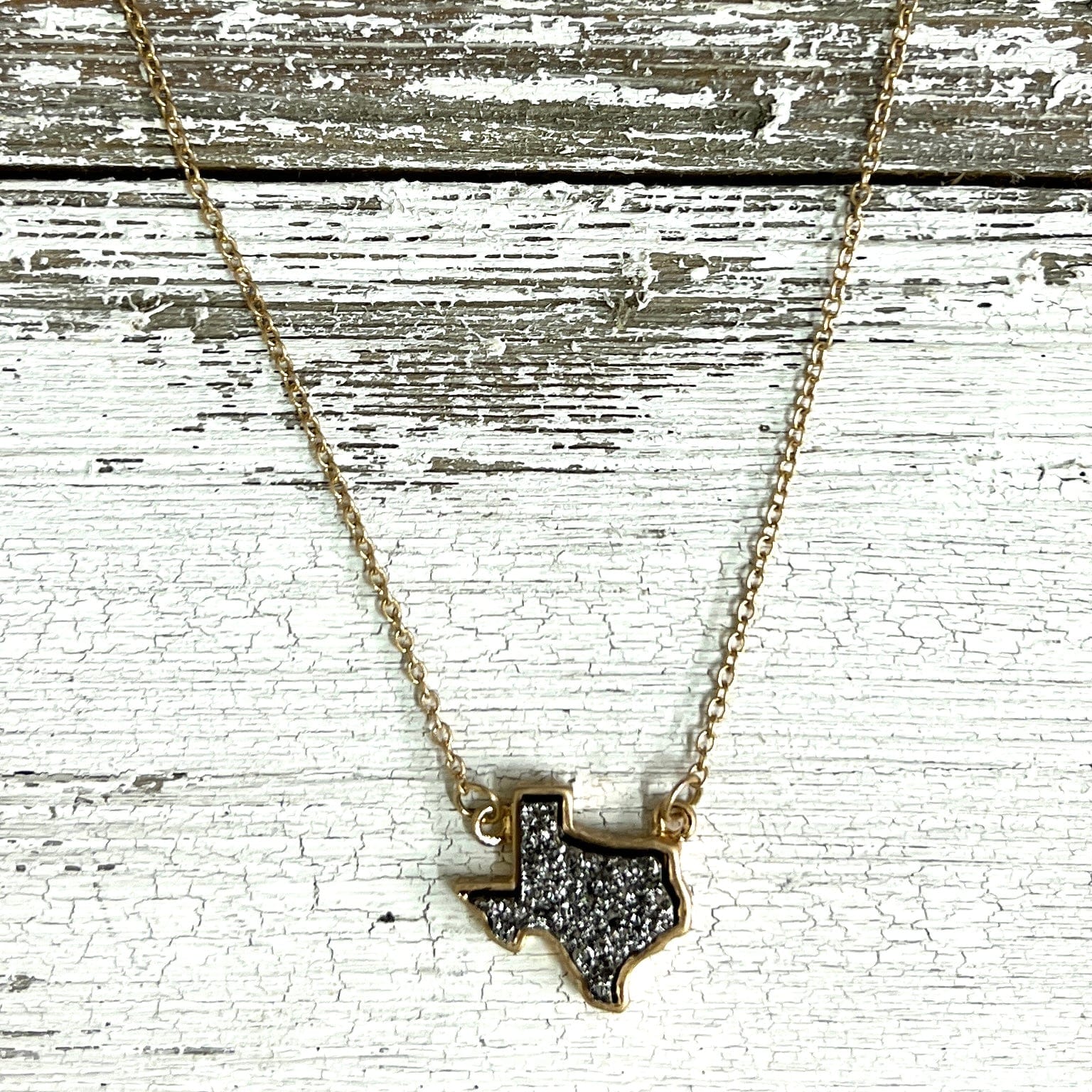 Charcoal Texas Druzy Necklace