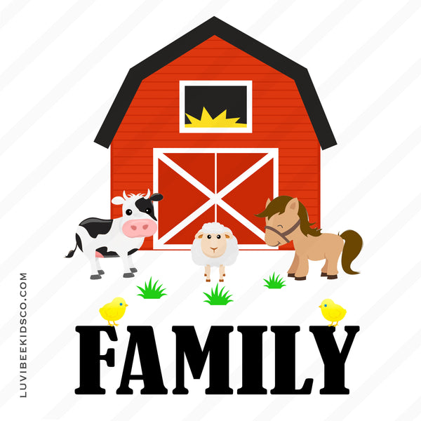 Farm Animals, Barnyard Party Iron On Transfer Designs - Add Family Members - LuvibeeKidsCo