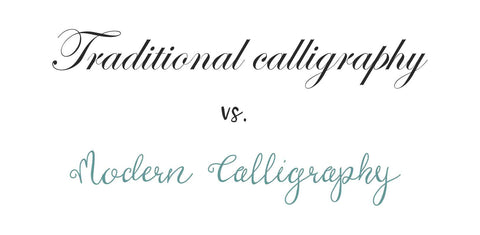 traditional vs. modern calligraphy