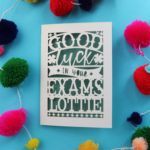 good luck in your exams card