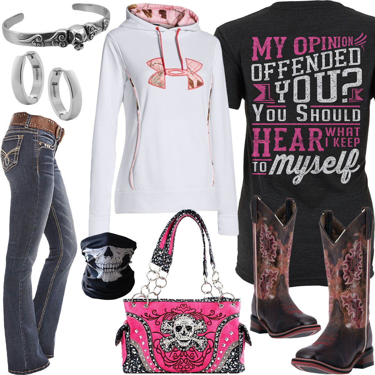 Keep To Myself Skull Purse Outfit – Real Country Ladies