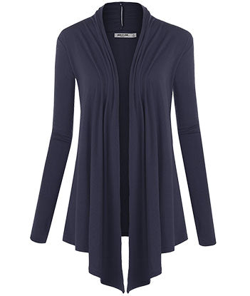 Navy Draped Cardigan