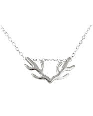 Silver Antler Necklace