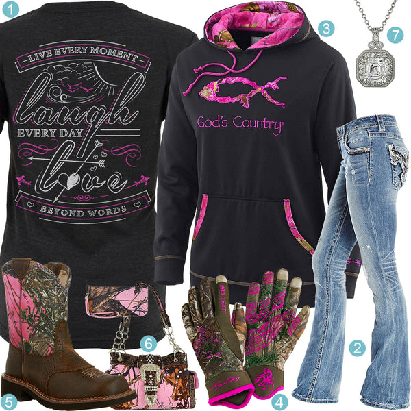 Live Laugh Love Camo Gloves Outfit – Real Country Ladies