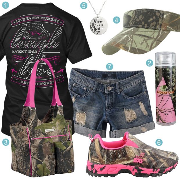 Live Laugh Love Camo Canvas Tote Outfit - Real Country Ladies