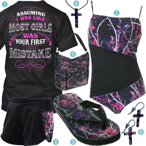 Your First Mistake Muddy Girl Camo Swimsuit Outfit – Real Country Ladies