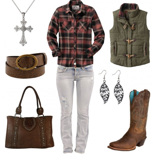 Legendary Whitetails Plaid Flannel Shirt Outfit – Real Country Ladies