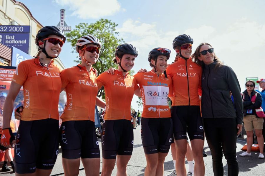 Joanne Kiesanowski Directing Tour Down Under - Rally Cycling