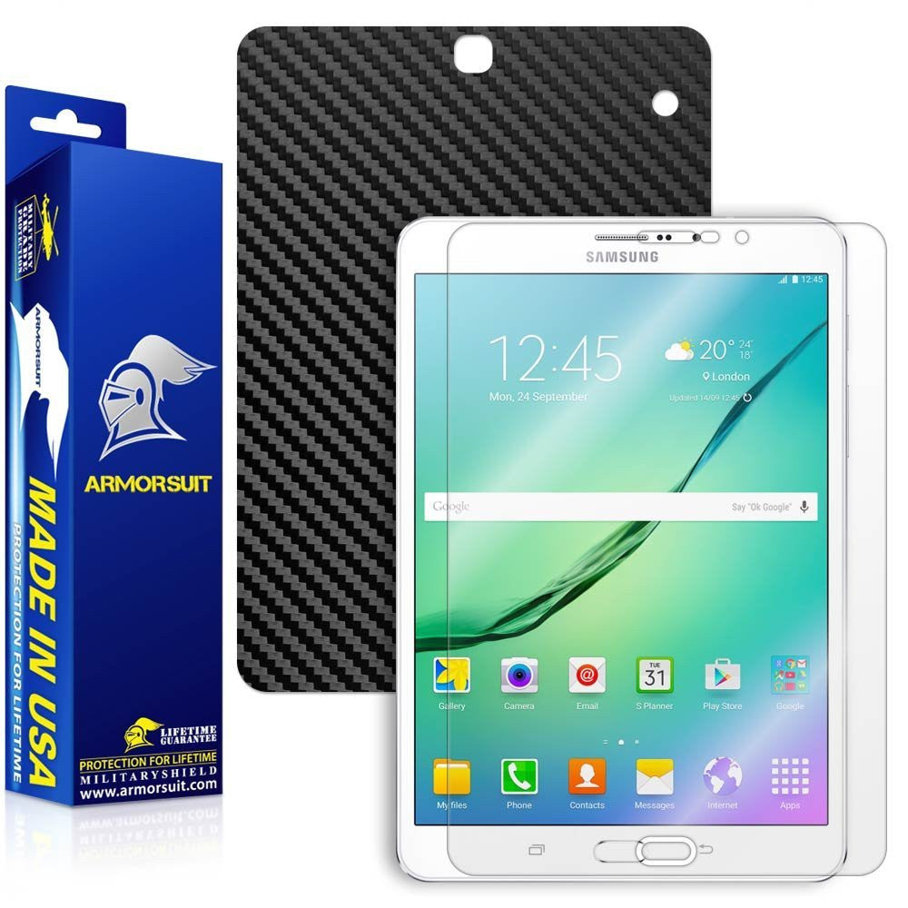 Samsung Galaxy Tab S2 8.0 Screen Protector + Black Fiber Skin – ArmorSuit