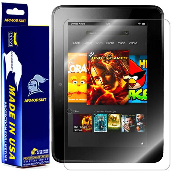 Kindle Fire HDX 7 Screen Protector + Full Body Skin Protector