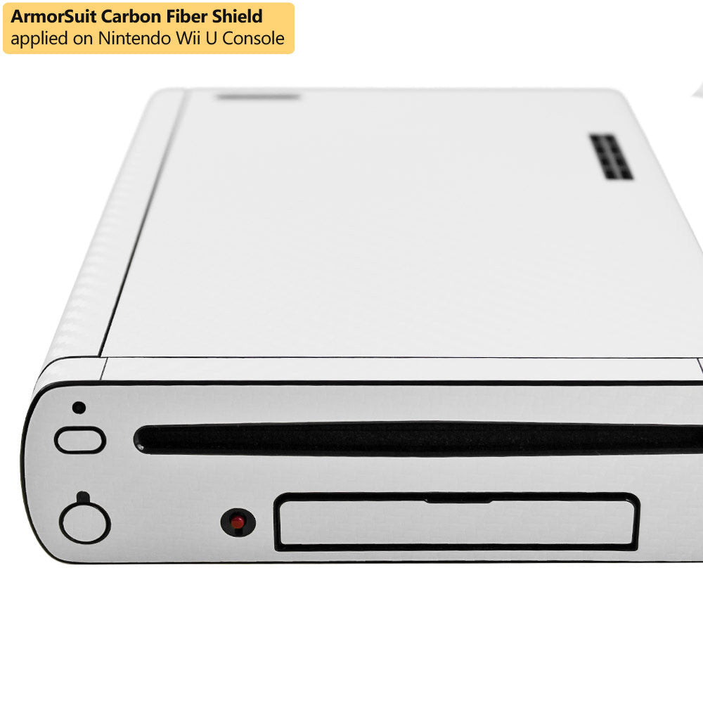 Nintendo Wii U Console White Carbon Fiber Film Protector Armorsuit