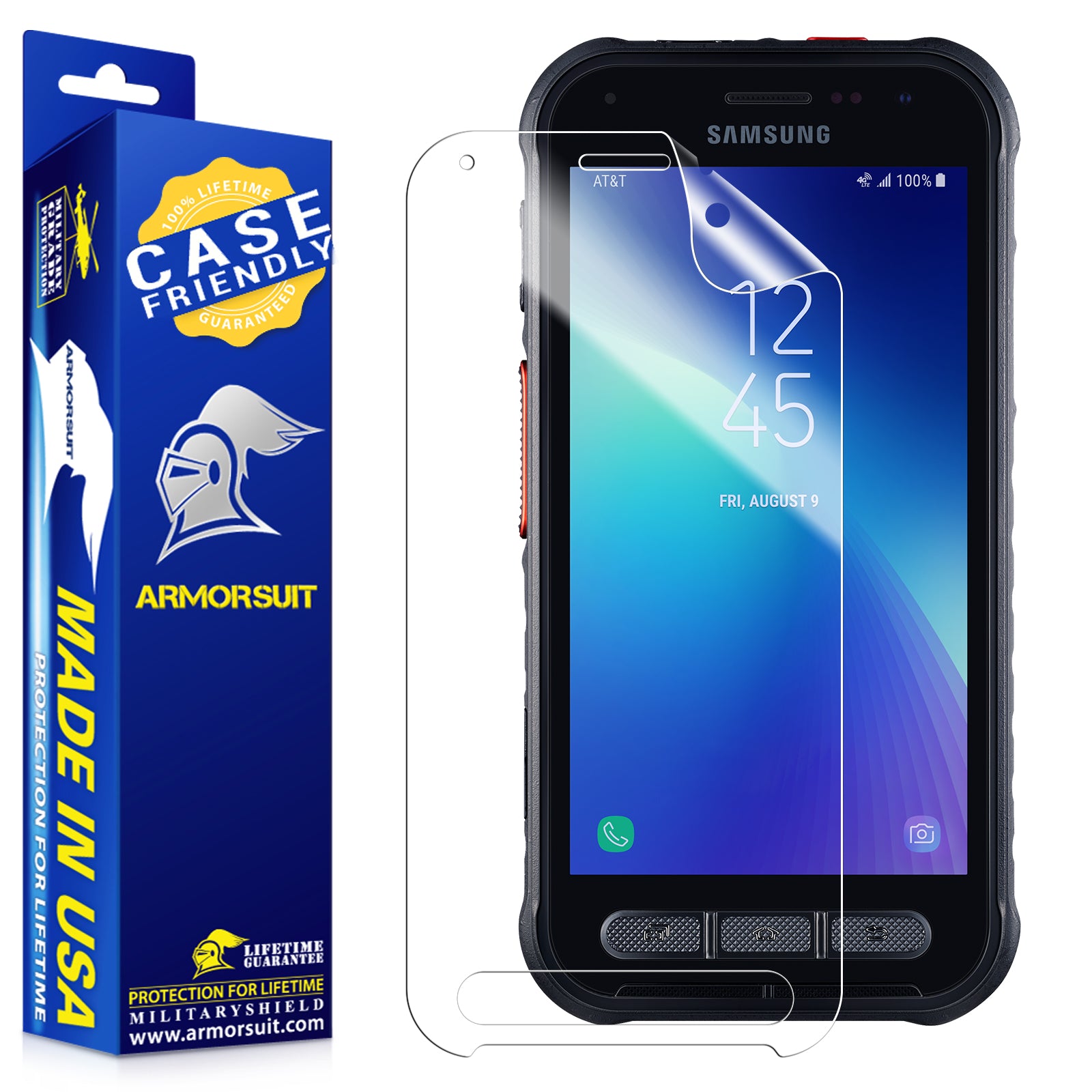 2-Pack] Samsung Galaxy XCover Pro Matte Case-Friendly Screen Pr
