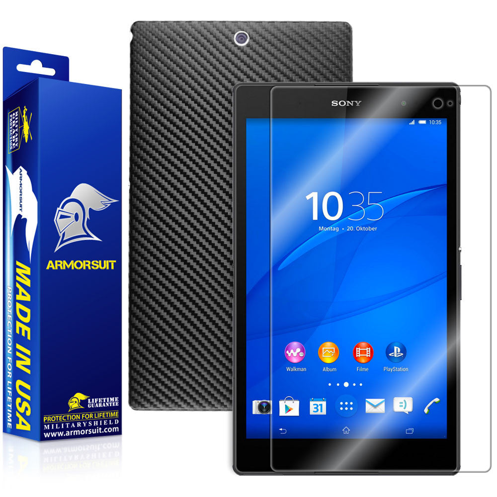 Meerdere Uitstekend Toerist Sony Xperia Z3 Tablet Compact Screen Protector + Black Carbon Fiber Sk –  ArmorSuit
