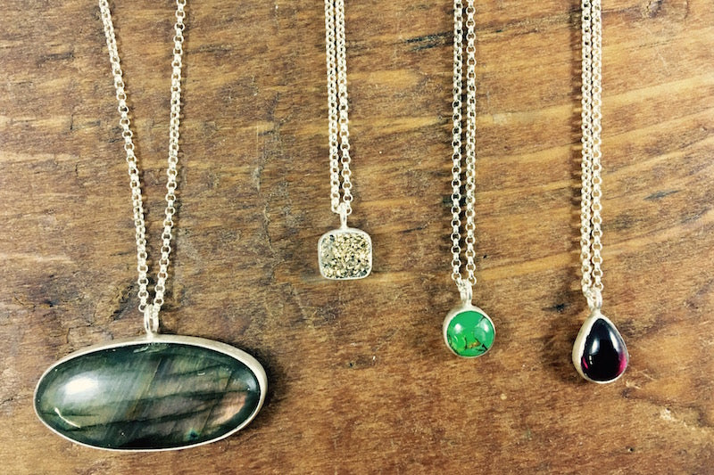 Little Cat Metals assorted gemstone necklaces