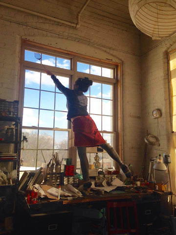 Emily Rosenfeld at her desk