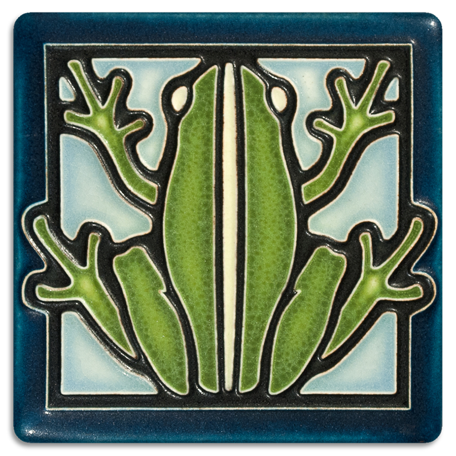 4x4 Frog Tile (Charley Harper) by Motawi Tileworks