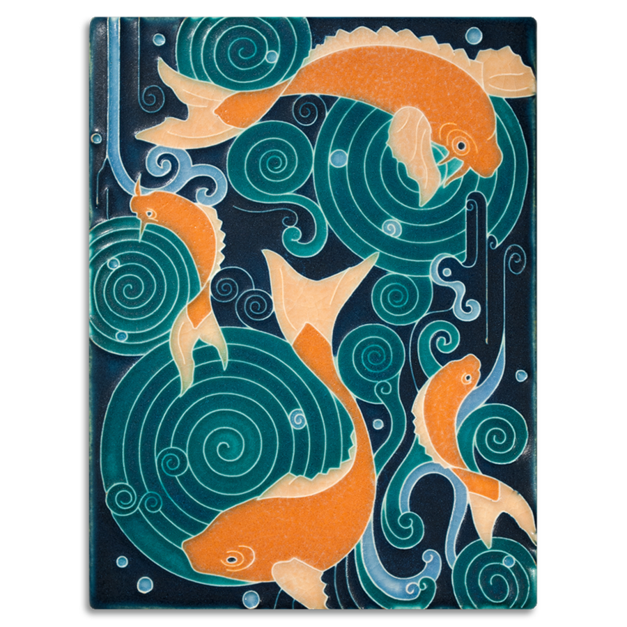 6x8 Koi Pond Tile by Motawi Tileworks