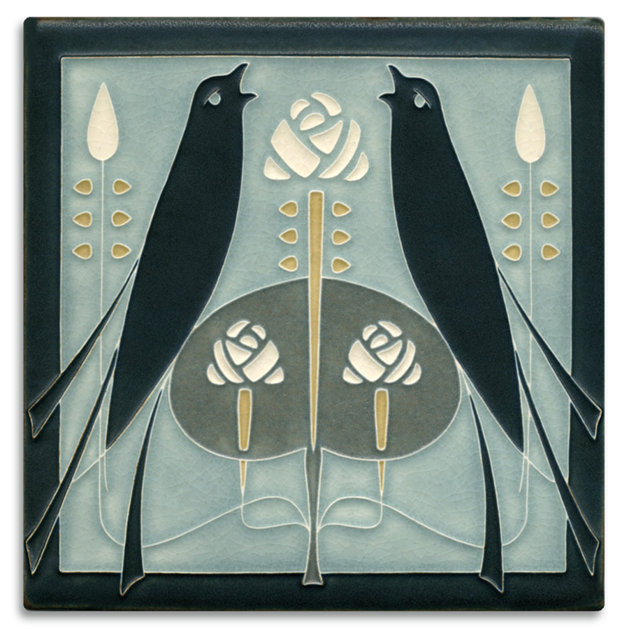 8x8 Songbird Tile  by Motawi Tileworks