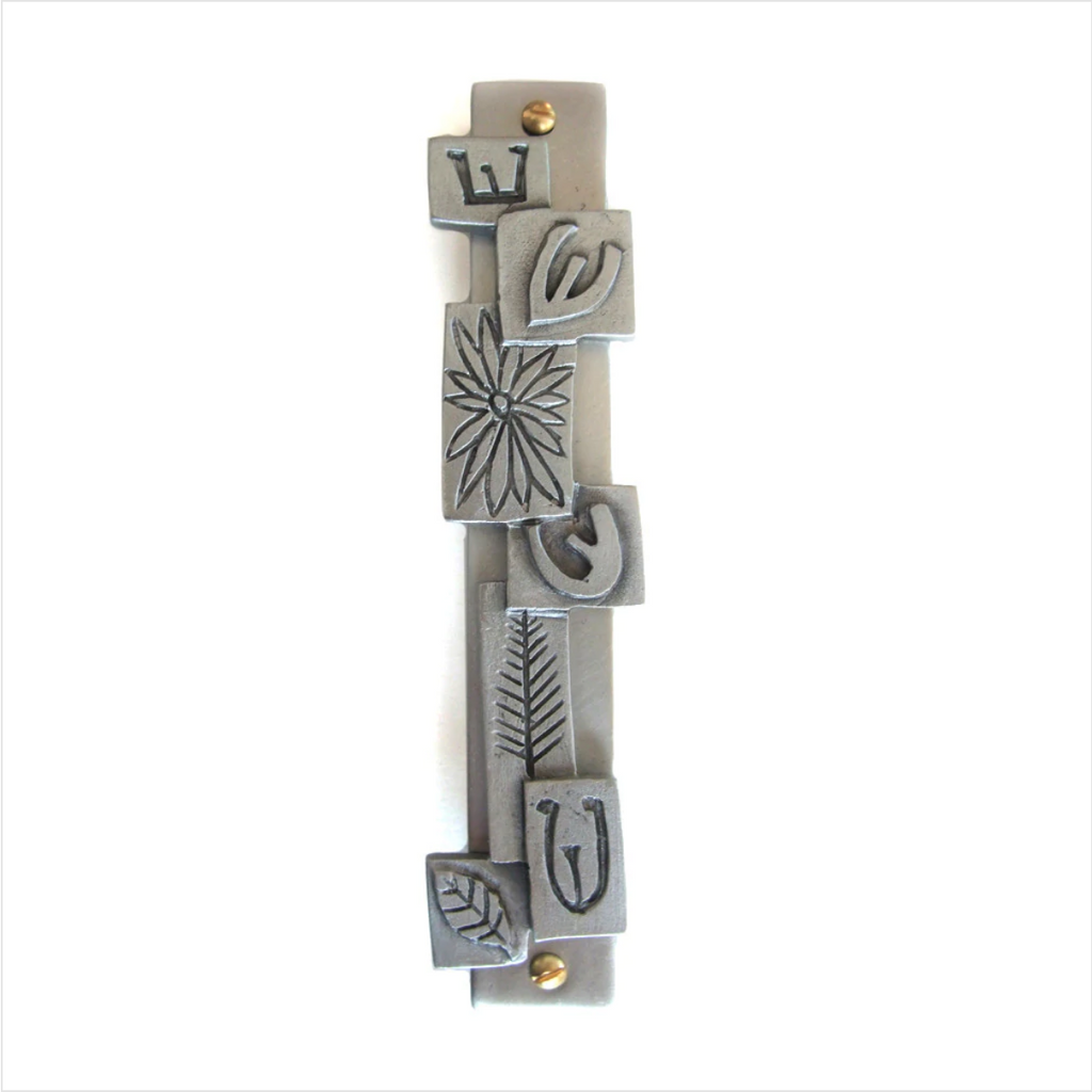 brass olive branch mezuzah – Emily Rosenfeld