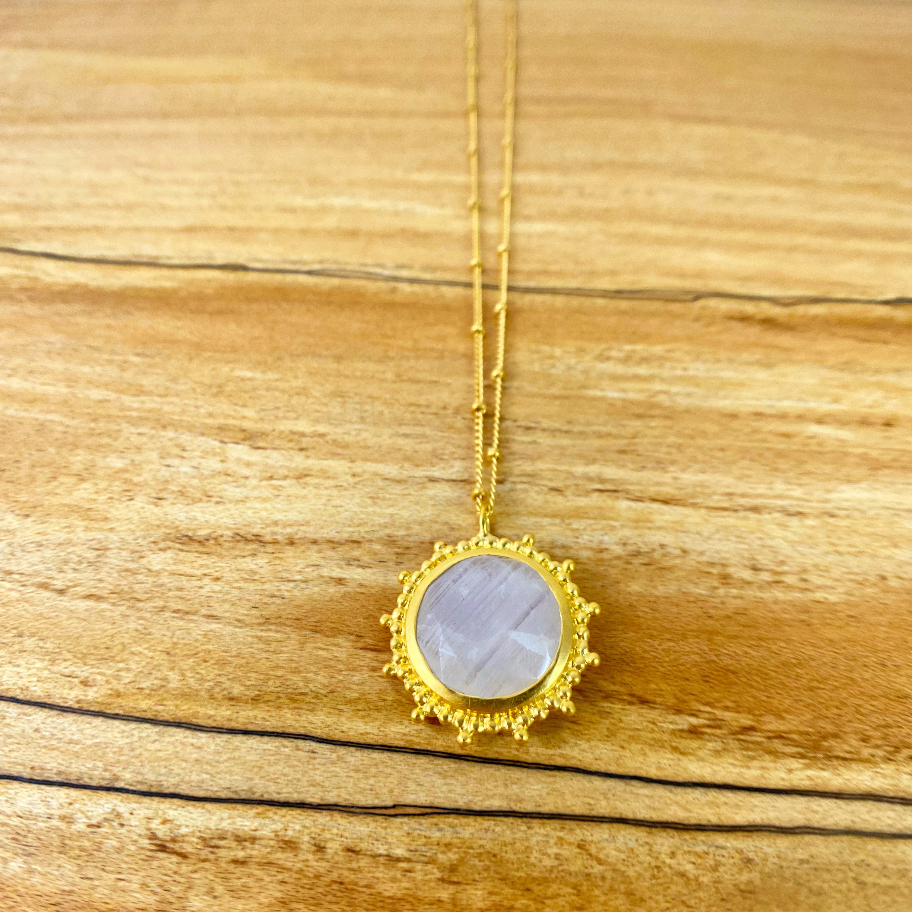 "Drift Into Daydreams" Moonstone Pendant Necklace by Satya Jewelry