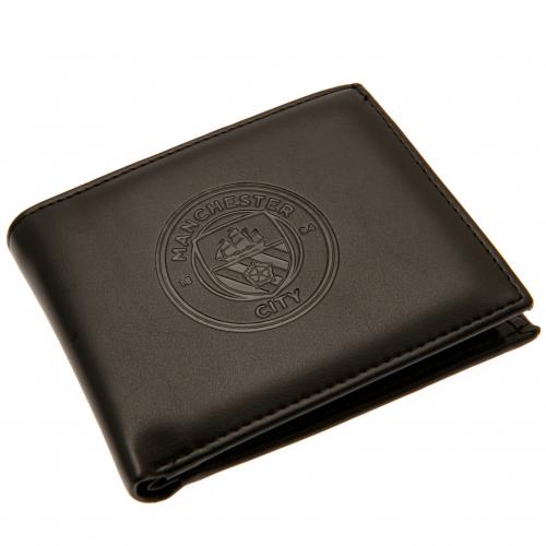 Manchester City FC - Debossed Leather Crest Wallet - EverythingEnglish