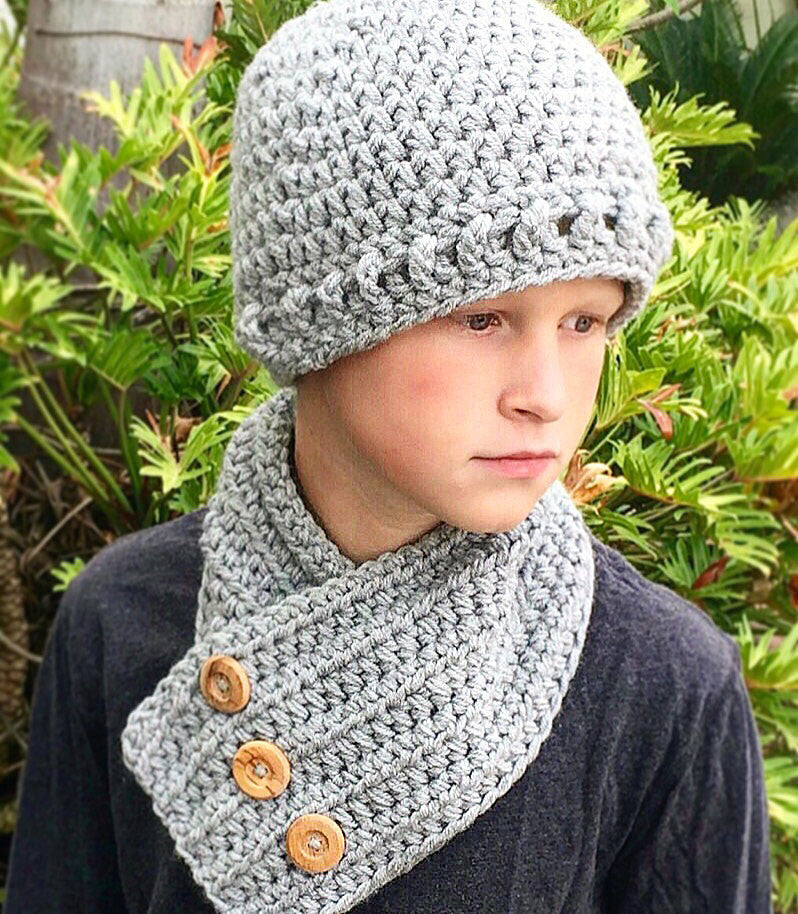 Hat Neck Warmer Crochet Pattern Grayson Set