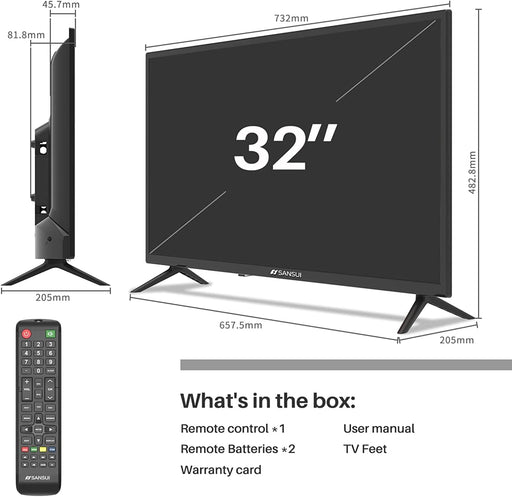 Pantalla Smart TV Sansui LED de 24 pulgadas HD SMX24N1NF