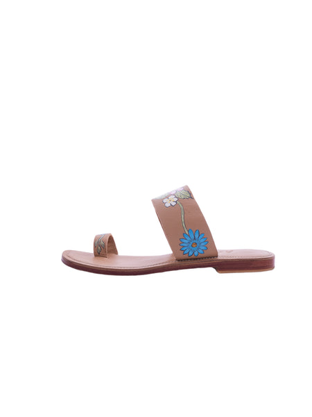 Sweet Pea - Hand Painted Sandals - Light Tan – fillyboo