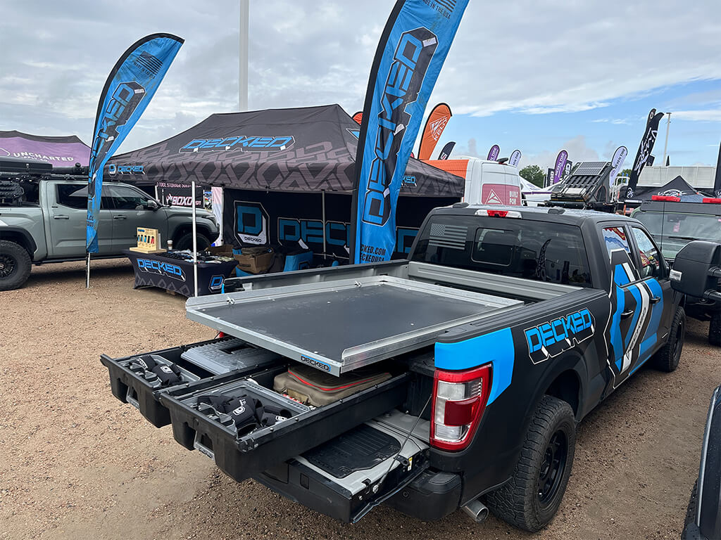 DECKED booth included a Toyota Tundra with branded truck wrap