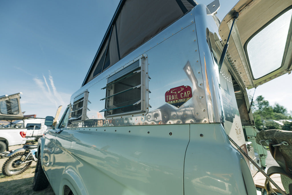 F100 with camping canopy installed