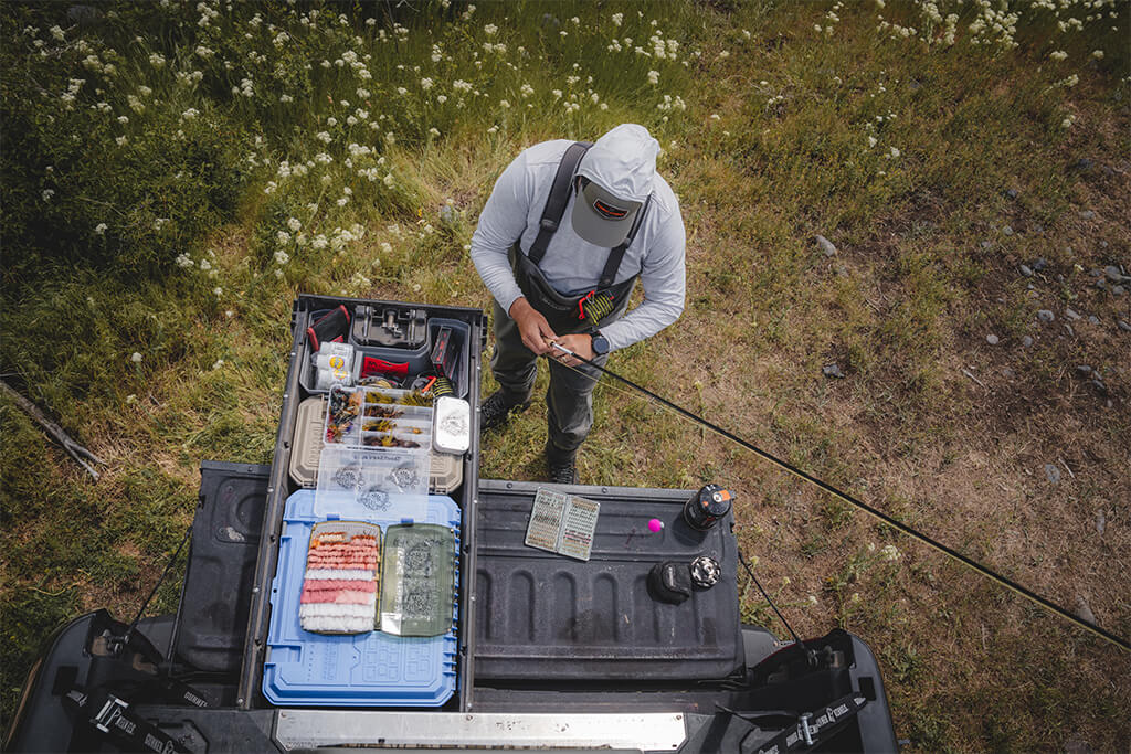 Matt keeps his gear organized in the DECKED Drawer System