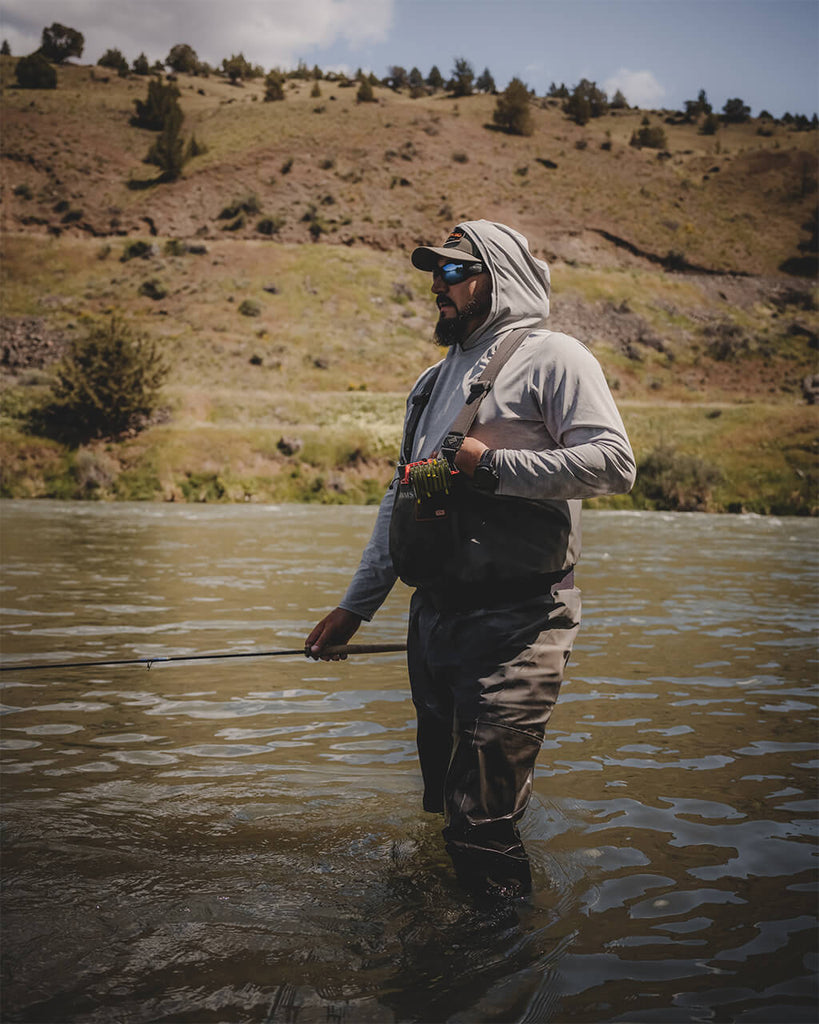 Matt Mendes surveys a section of river