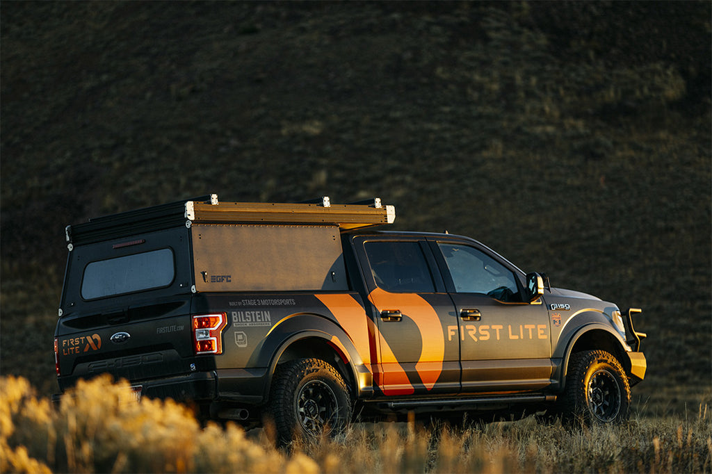 First Lite's F-150 hunting rig in sagebrush